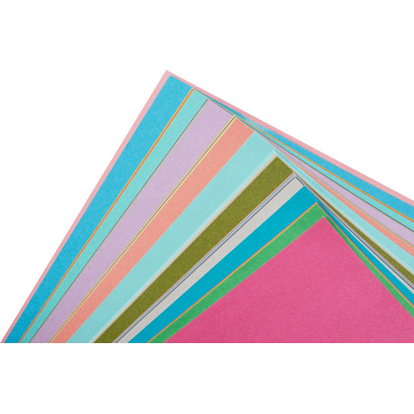 Бумага цветная двусторонняя А4 36 цветов 36 листов "Страна чудес" (Чаепитие)  на скрепке