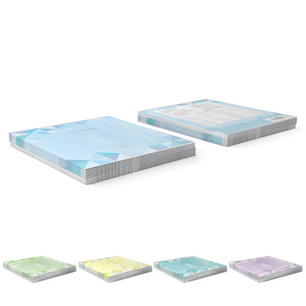 Тетрадь 24 листа в линию ErichKrause® Optima Rhombs ассорти, (в плёнке по 10 шт.)