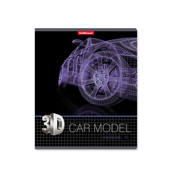 Тетрадь 48 л. кл. "3D Grid", выборочный УФ-лак ErichKrause 