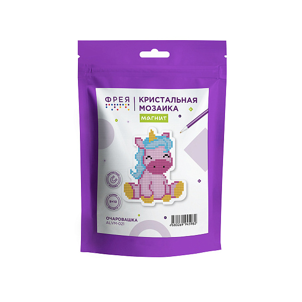 Алмазная мозаика  "ФРЕЯ" магнит "Очаровашка" 9 х 10 см