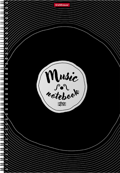 Тетрадь для нот А4 24 л. на спирали ErichKrause® Just Music, вертикальная ориентация