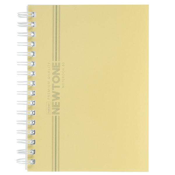 Записная книжка А6 80 листов клетка на гребне "Лунный камень" 80г/кв.м перфорация на отрыв  Обл. мел.картон ламинация СОФТ ТАЧ НЬЮТОН ПАСТЕЛЬ