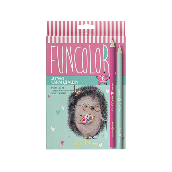 Карандаши 18 цв. "FUNCOLOR" пластиковые