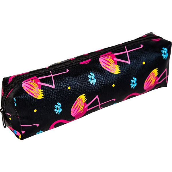 Пенал "Attomex. Animals" 20x7x3,5 см, прямоугольный для 50 предметов, на молнии, искусственная кожа с рисунком, ассорти 3 дизайна