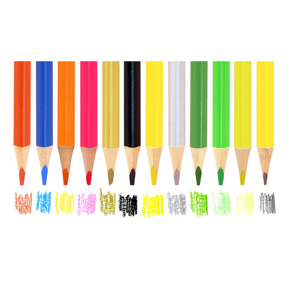 Карандаши 12 цв. "Каляка-Маляка" Супер цвета, деревян., трехгран., карт.уп.