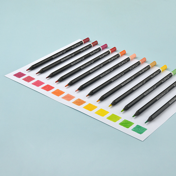 КАРАНДАШИ ЦВЕТНЫЕ ПЛАСТИКОВЫЕ  "Black Excellence" С ТОЧИЛКОЙ, 24 ЦВЕТА, 4 ВИДА (10702070/190723/3294953,КИТАЙ)