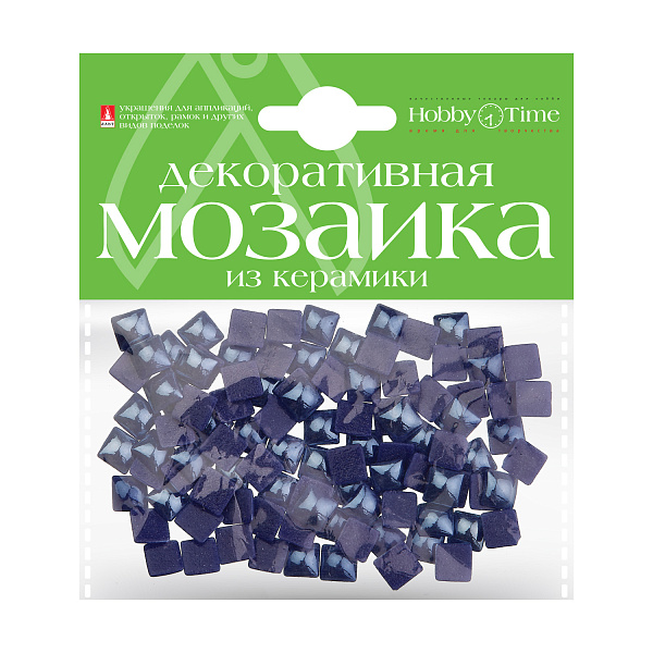 Мозаика декоративная из керамики 8х8 мм,100 шт., ФИОЛЕТОВЫЙ