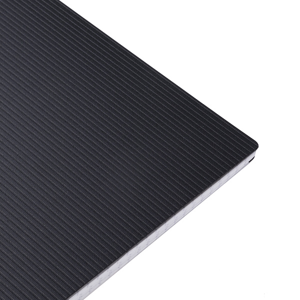 Тетрадь А4 80 листов клетка Пластиковая обложка на гребне VELVET  Черная Многоуров.перфорация 