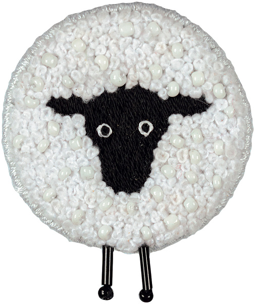 Набор для вышивания "Klart"  "Брошь. Овечка" 5  х 4.5  см