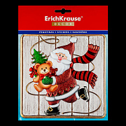 Наклейка ErichKrause® Decor Санта на коньках 18х23см