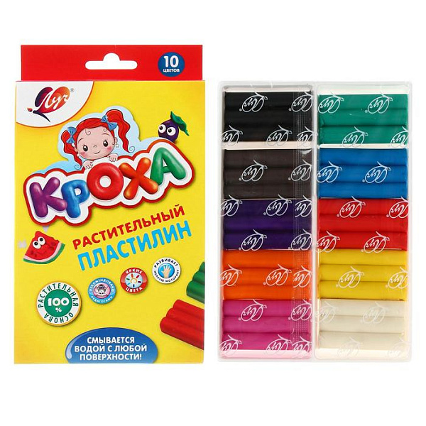 Пластилин растительный Кроха 10 цв
