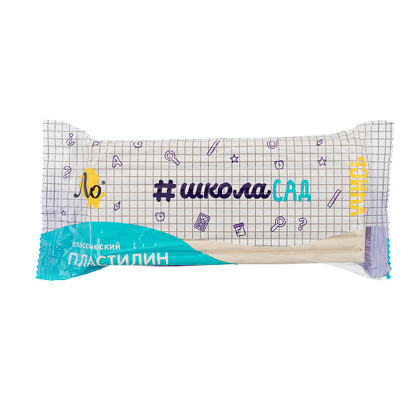 Пластилин классический "Лео"   "ШколаСад"    группа 1     240 г ( в пакете )    1 цв. белый