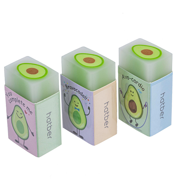 Ластик Hatber Avocado PVC прямоугольный