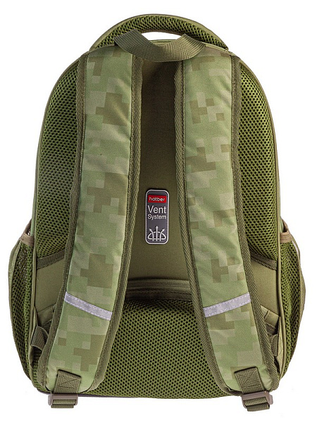 Рюкзак Hatber ERGONOMIC light-Military- 38х29х12,5см EVA материал светоотраж. 1 отделение 2 кармана и 1 потайной на спинке в комплекте с термосумкой