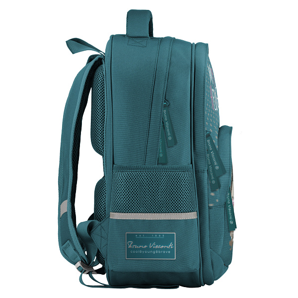 Рюкзак с эргономической спинкой "FOREST DREAM.ЁЖИК С БУКЕТОМ" бирюзовый