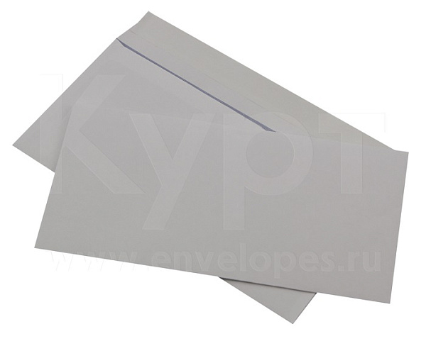 Конверт 110х220 E65 чистый, силиконовая отрывная лента, вн.запечатка, 80г/м2