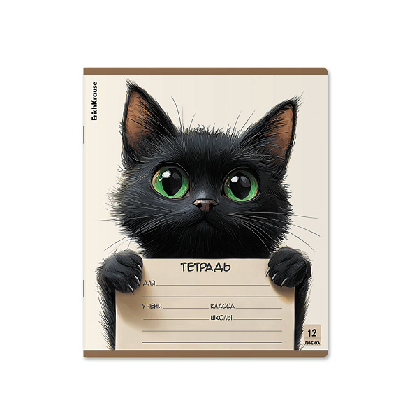 Тетрадь 12 листов в линию ErichKrause Note Friends, (в плёнке )_MIX-PACK