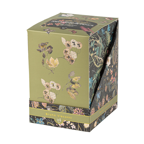 Карандаш автомат. 0,7 мм "Flora.Black night" с ластиком