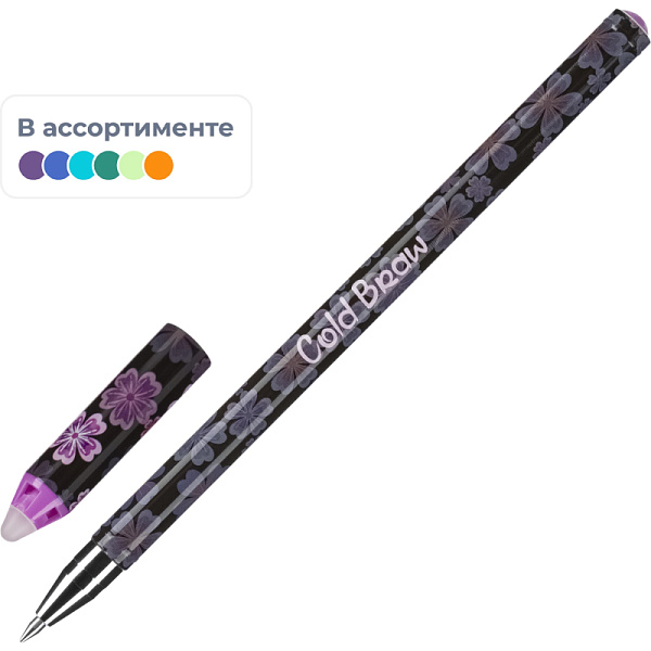 Ручка гелевая стираемая M&G Cold Braw, д.ш. 0,5мм, синяя, асс