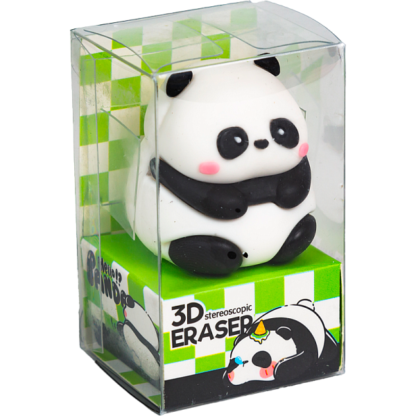 Ластик "deVENTE. Sweet Panda" синтетический каучук, 30x30x35 мм, индивидуальная маркировка, в картонном дисплее, ассорти 3 дизайна