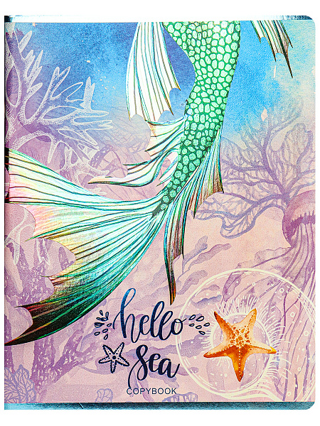 Тетрадь 96 л. кл. "ПЕРЕЛИВАЮЩАЯСЯ ЧЕШУЯ" 5 диз в сп, твин-лак, хол. тисн.ТМ"Collezione"