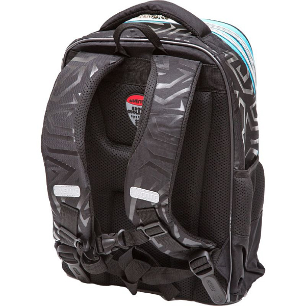 Ранец "deVENTE. Smart. Drift" школьный жесткий 37x28x14 см (14 л) вес 800 г, 1 отд. на замке с карманом для учебников, 2 передних кармана на молнии, 2 боковых кармана на резинке с расширением, эргономичная формоустойчивая вентилируемая спинка и мягки