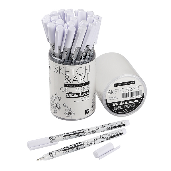 Ручка гелевая 1,0 мм Sketch&Art "UniWrite.WHITE"  БЕЛАЯ