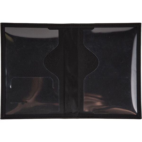 Обложка д/паспорта "deVENTE. Private" 10x14 см, искусственная кожа, поролон, объемная аппликация rubber patch, отстрочка, одно отделение для визитки, в пластиковом пакете с европодвесом