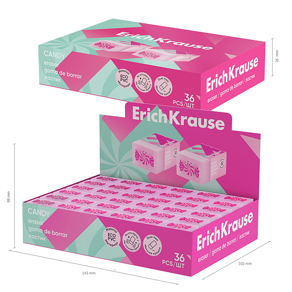 Ластик ErichKrause Candy (в коробке )