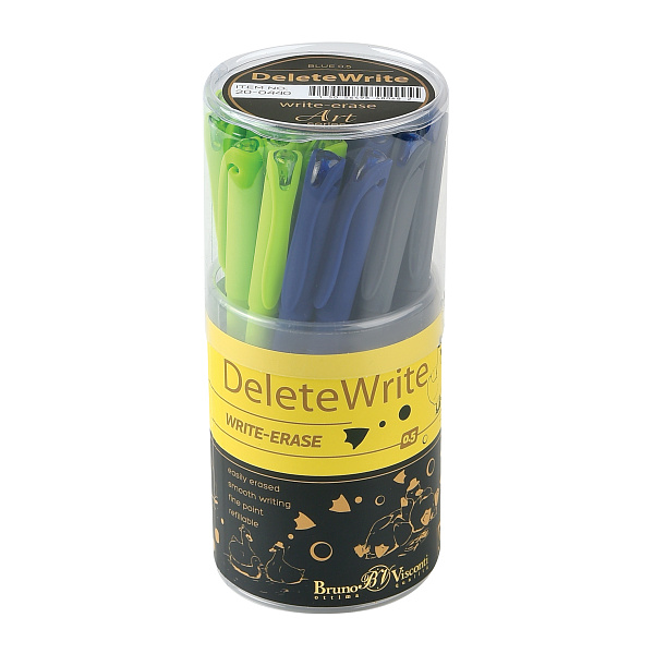 Ручка со стираемыми чернилами "DeleteWrite Art. Гуси" СИНЯЯ 0,5 мм (3 цвета корпуса)