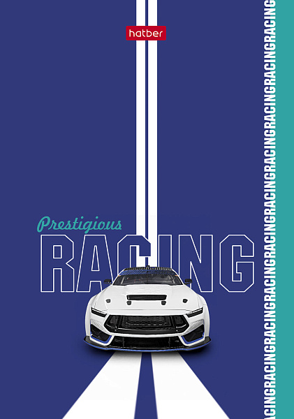 Блокнот А6 32 л. кл. "Престижные гонки" на скобе Обл. мел.бумага глянц. ламин. 8 дизайнов в блоке