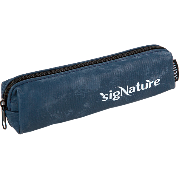 Пенал "deVENTE. sigNATURE" синий, 210x40x40 мм прямоугольный, матовая фактурная антивандальная искусственная кожа до -40C, отделение на молнии, прямоугольный для 40 предметов, 