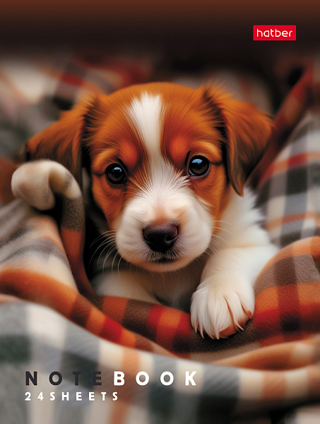 Записная книжка А6 24 л. кл. "Маленькие ушки" 100х136мм глянц. ламин. на скобе 10 диз. в блоке