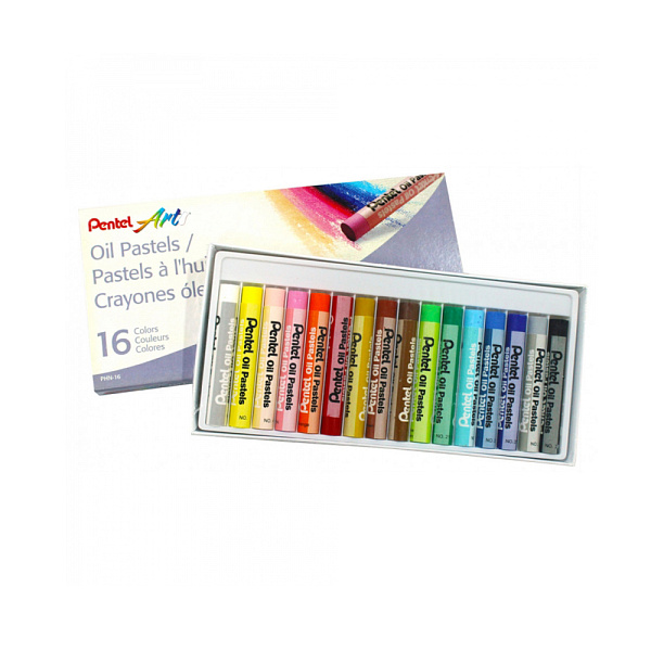 Пастель масляная 16 цв. "Pentel" в картоне