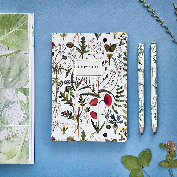 Карандаш ч/г "HappyGraphix Jumbo. Луговые травы" 4В, 3.5 MM