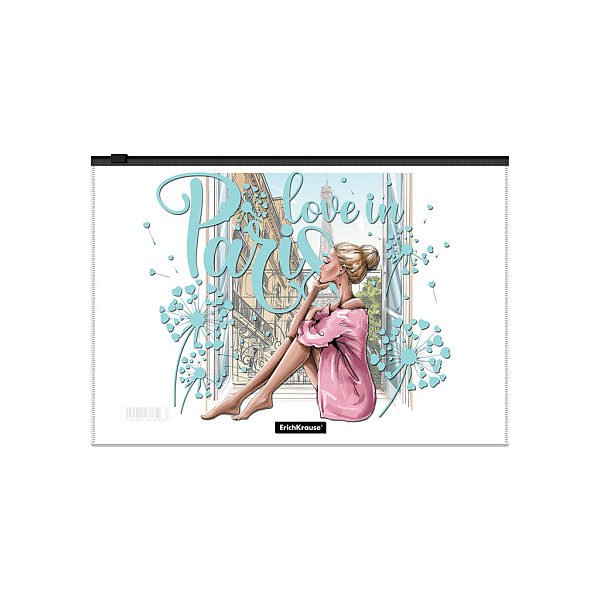 Папка на молнии А4 Zip-пакет ErichKrause® Dreamy Girls ассорти 