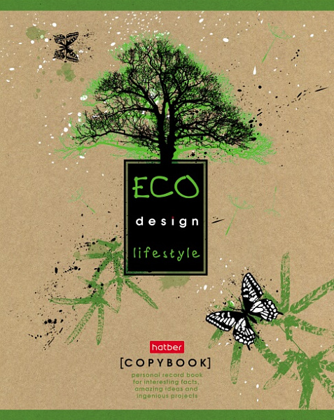 Тетрадь 48 л. кл. КРАФТ ECO "Life Style" 5 диз.в блоке скругл.углы 