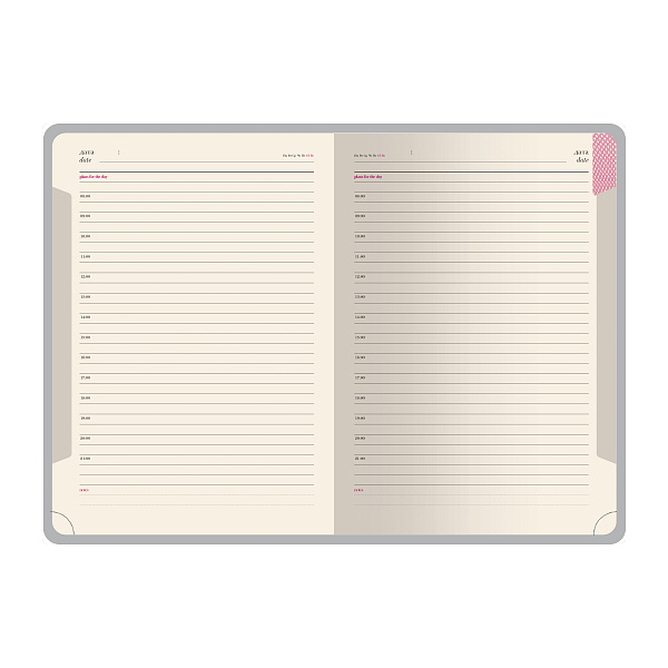 Ежедневник недат. А5 с индексами "VELVET INDEX" (БОРДОВЫЙ)