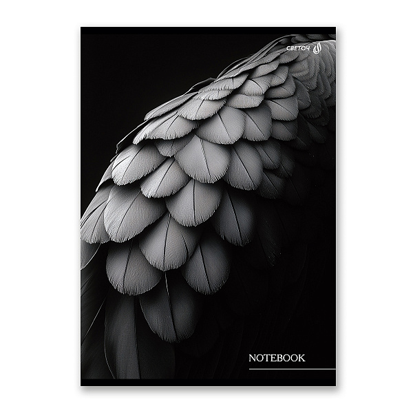 Тетрадь А4 80 л. кл. "Чёрные крылья" выборочный лак, на скобе 65 г/кв.м , белизна 100 % 01350 "Светоч"