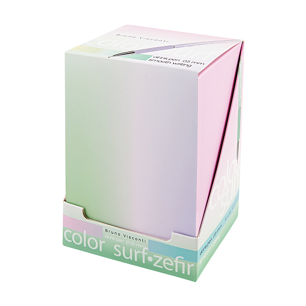 Ручка шариковая 0,5 мм "ColorSurf.Zefir" С ЧЕРНИЛАМИ НА МАСЛЯНОЙ ОСНОВЕ СИНЯЯ (3 цвета корпуса)