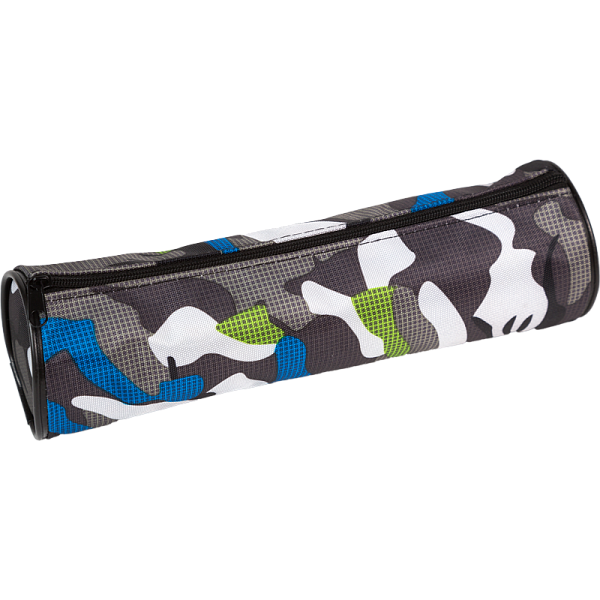 Пенал "Attomex. Power" 21x6x6 см, круглый для 55 пр., на молнии, текстильный с рисунком, ассорти 3 д