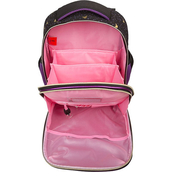 Рюкзак школьный "deVENTE. Choice Lite. Beautiful Cat" жесткий 38x29x17 см (17 л) вес 800 г, 1 отделение на молнии с разделителями для учебников, 1 отделение с органайзером, 2 боковых кармана сеткой на резинке, эргономичная формоустойчивая вентилируем