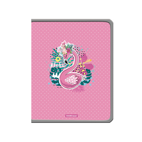 Папка для тетрадей на молнии ErichKrause® Rose Flamingo, А4+ пластиковая 