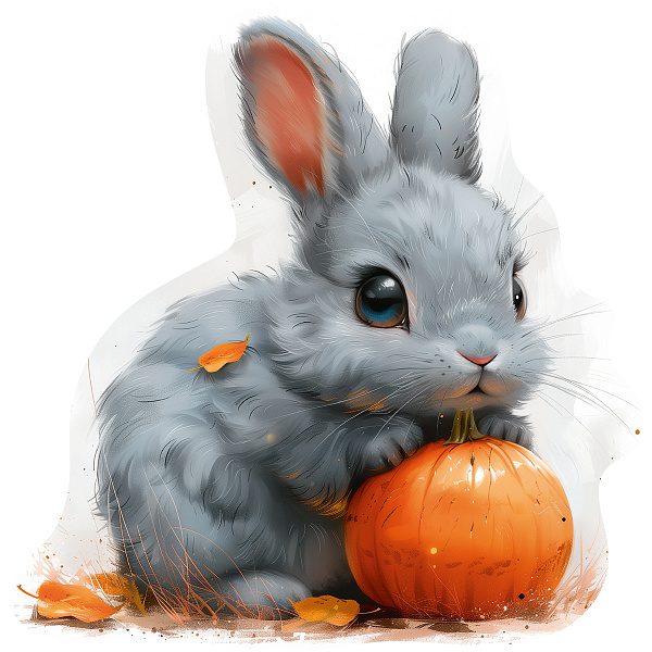 Пазл фигурный деревянный "Кролик и тыковка" 162 элемент. "ФРЕЯ"