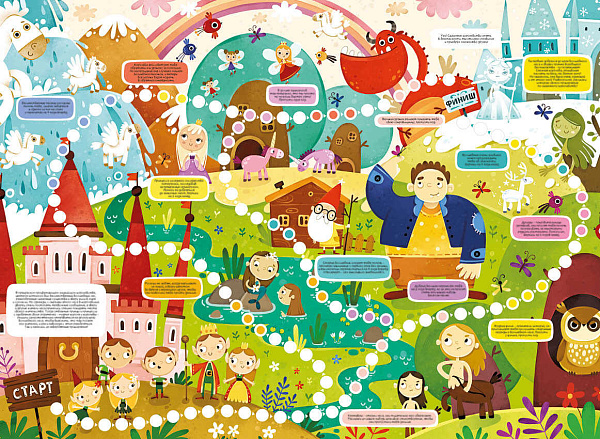 Игра настольная (ходилка) "Чемодан приключений" "В ЭЛЬФИЙСКОМ КОРОЛЕВСТВЕ" /410х300