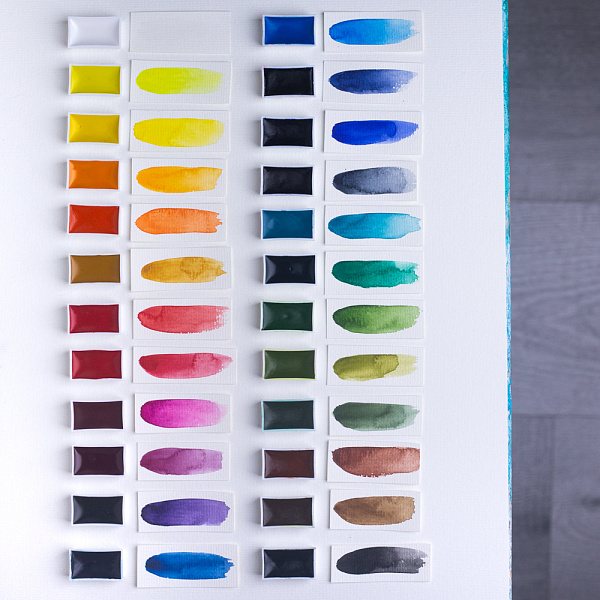 Акварель 24 цв. Малевичъ Veroneze, кюветы 2,5 мл