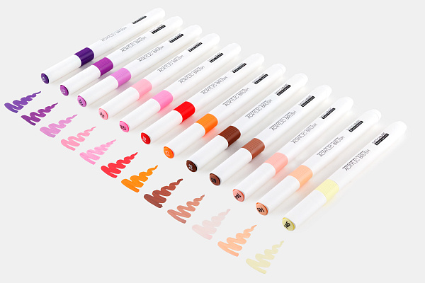 Набор маркеров-кистей акриловых "SKETCH&ART" 24 ЦВ.