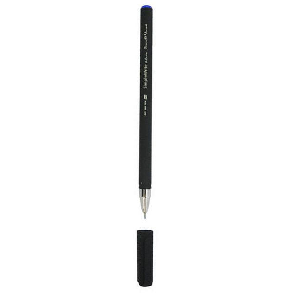 Ручка гелевая 0,5 мм SimpleWrite BLACK СИНЯЯ