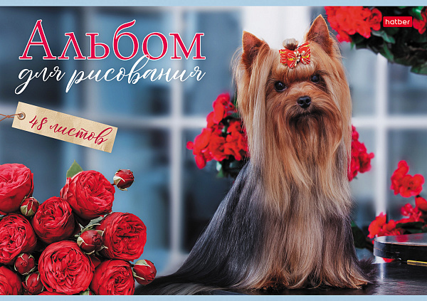 Альбом для рисования 48 листов "Наши пёсики"