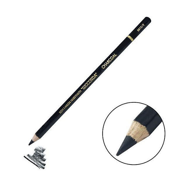 Уголь худож. искусственный в карандаше Koh-I-Noor Gioconda 8810, HB 